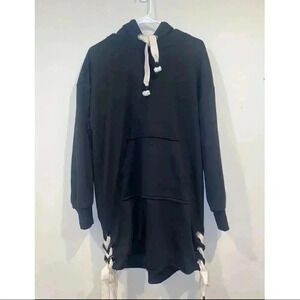 Azalea Black Sweater Dress With Hood